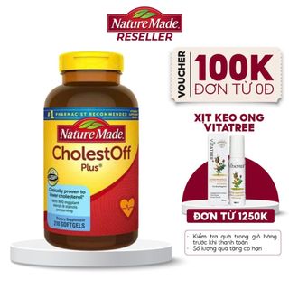 Hỗ trợ giảm Cholesterol Nature made CholestOff Plus 210 viên của Mỹ, giúp giảm nguy cơ béo phì và các bệnh về tim mạch