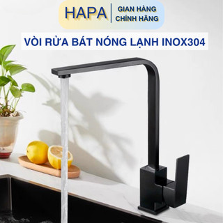 Vòi rửa chén bát nóng lạnh xoay 360 độ inox304 cao cấp chính hãng hapa
