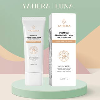 Kem chống nắng phổ rộng nâng tone 5 màng lọc chống nắng YAHERA Premium Sun Cream Broad Spectrum SPF50+ PA++++ 50g
