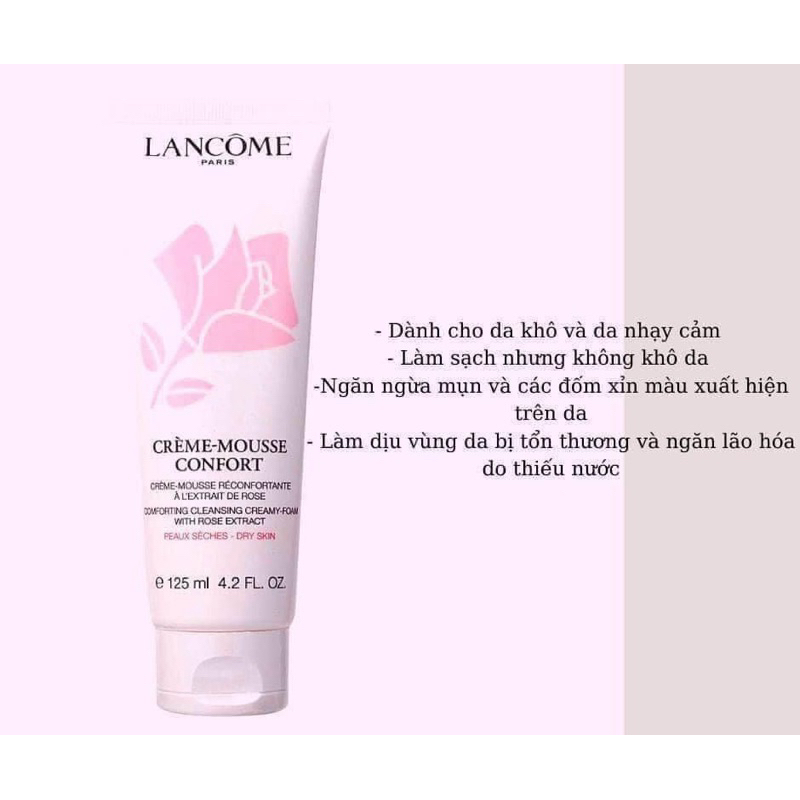 Sữa rửa mặt Lan.come Creme Mousse Confort