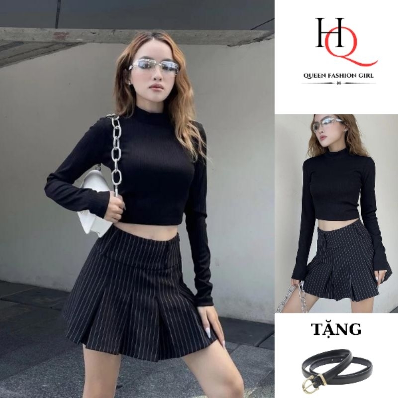Chân váy xếp ly dáng ngắn, Chân váy ngắn xếp ly, Chân váy xếp ly to cạp trễ  ng cao đẹp thời trang Golry Skirt 001HQ | BigBuy360 - bigbuy360.vn