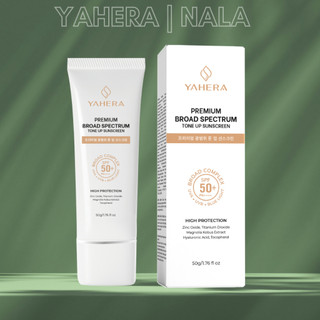 Kem chống nắng phổ rộng nâng tone 5 màng lọc yahera premium sun cream broad spectrum spf50+ pa++++ 50g nala cosmetics