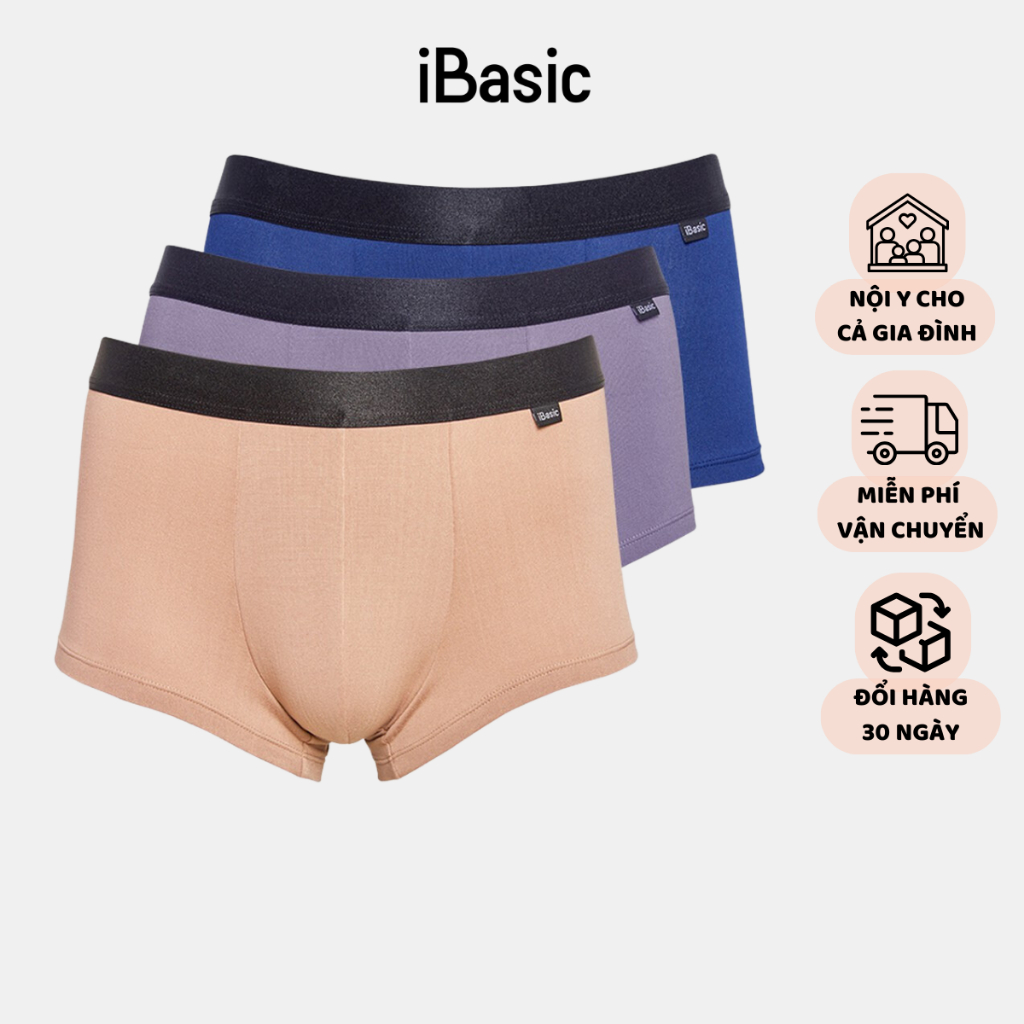 Combo 3 quần lót nam thun boxer Espresso iBasic PANM103