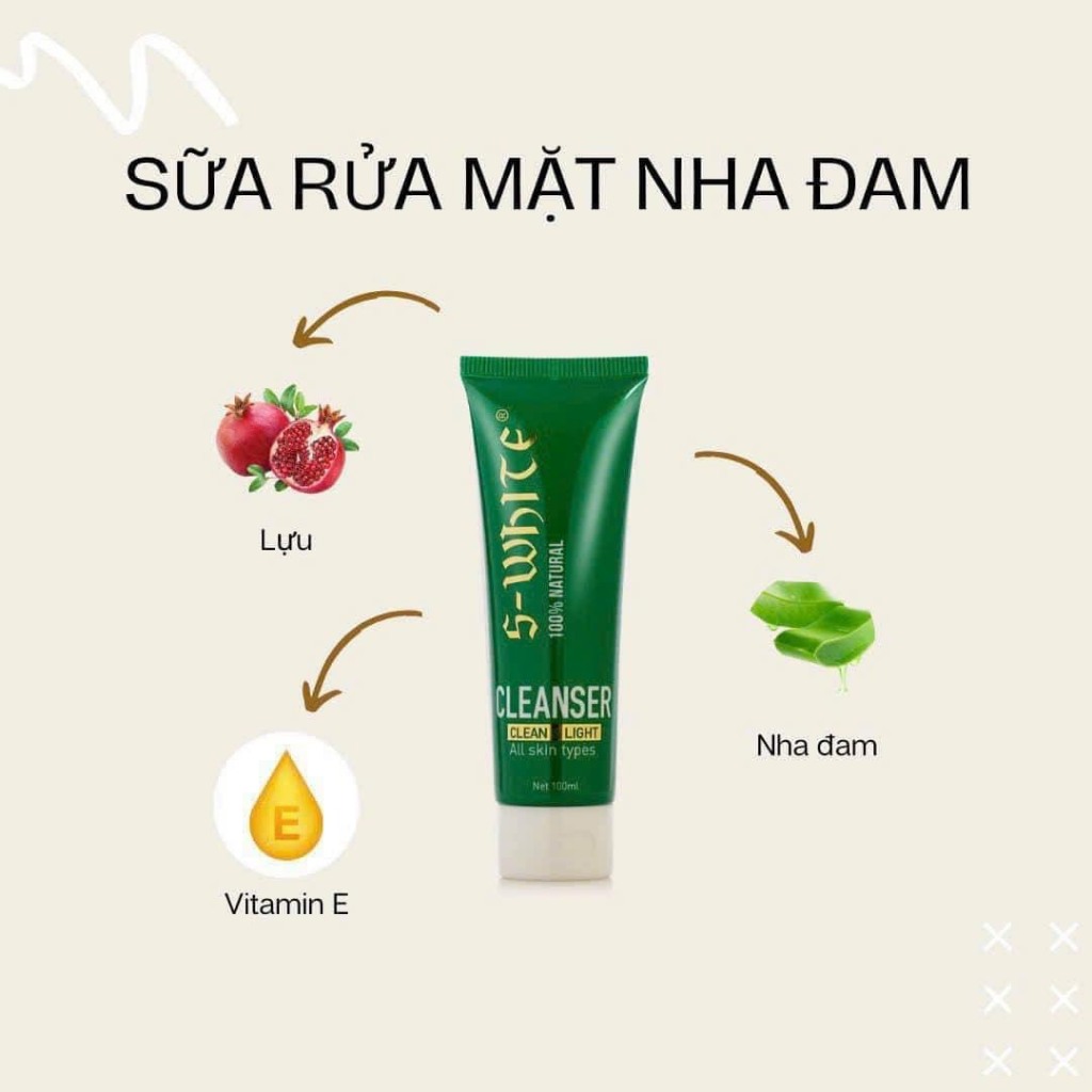 Sữa Rửa Mặt Nha Đam S-White - 100ml