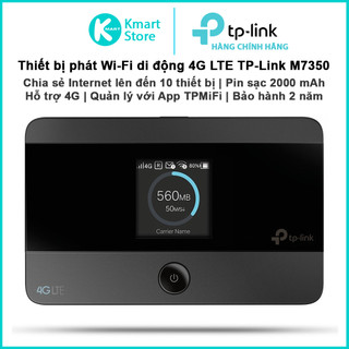 Bộ phát WIFI dị động 4G LTE TP-Link M7350 | Hỗ trợ 3G 4G | Pin sạc 2000mAh | Chia sẻ upto 10 thiết bị | Bảo hành 2 năm