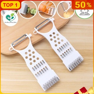 Nạo rau củ 2 đầu tạo hình thù đa năng, nạo rau củ quả (NHỰA TRẮNG, NHỰA ĐỎ )