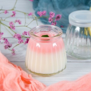 Hũ  thủy tinh sọc 100ml và 200ml nắp nhựa dùng để làm sữa chua, đựng sữa chua,Hũ Lọ Yaourt ,lọ puddinh nắp nhựa