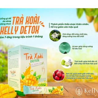 Trà Xoài Gảm Cân Detox Kelly Giảm Mỡ, đào thải độc tố, thanh nhiệt cơ thể