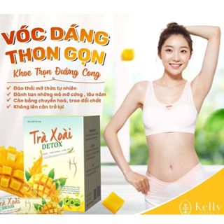 Trà Xoài kelly detox giảm cân, thảo mộc xanh định hình eo thon,dáng đẹp