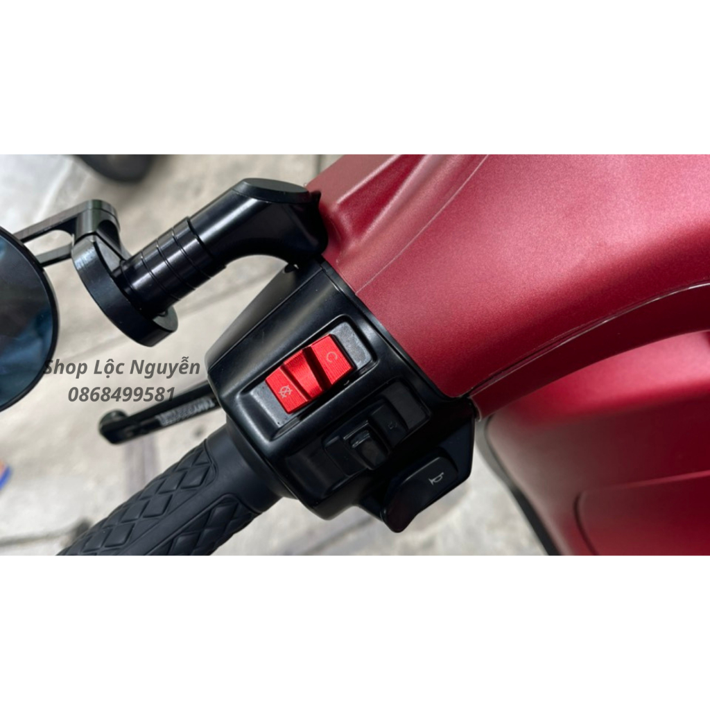 Nút cùm công tắt Vespa kiểu TFT bằng nhôm CNC