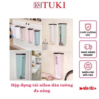 Hộp đựng túi nilon, túi rác dán tường đa năng, tiện dụng