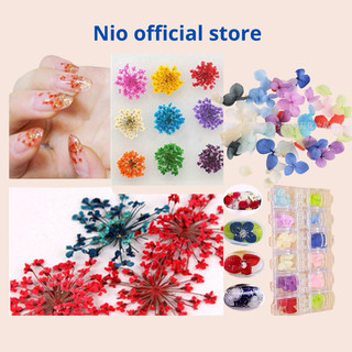 Hoa khô 12 mầu ẩn gel trang trí móng