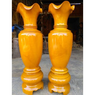 Cặp lục bình gỗ mít ta cao 61 x 20cm