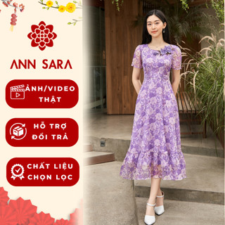 Đầm/Váy hoa xòe đính hoa tìm nữ tính dịu dàng ANN SARA V488