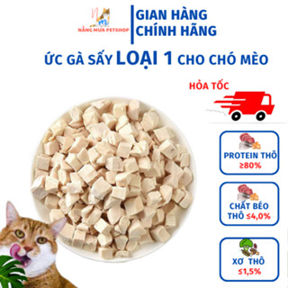 Thịt sấy khô cho mèo, ức gà sấy khô cho chó mèo loại 1 Hảo Hạng