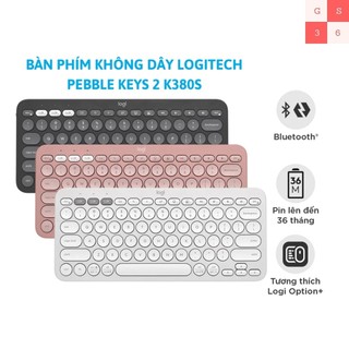 Bàn phím không dây Bluetooth Logitech Pebble Keys 2 K380s - Hàng chính hãng