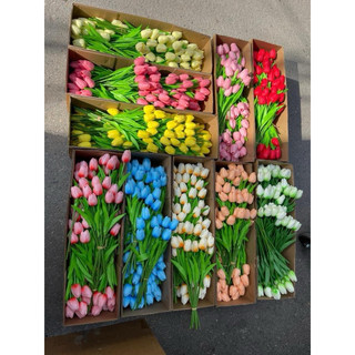 Hoa Tulip cao su trang trí nhà cửa, decor chụp ảnh