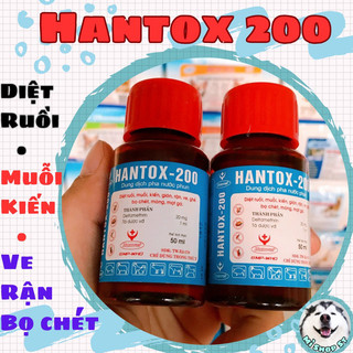 Hantox 200 diệt muỗi, ruồi, kiến, gián, bọ mạt, diệt được bọ chét, rận, ve ghẻ ở chó mè