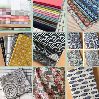 Vải bố mộc thô decor khổ 1.55m họa tiết lập thể, caro, trơn, thổ cẩm homestay handmade phong cách vintage Nhà Xinh Decor