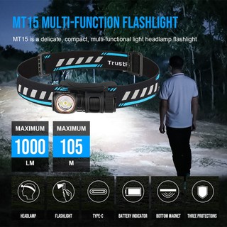 TrustFire MT15 LED Flashlight Portable USB C Rechargeable Pen Lights Holder And Tail Magnet