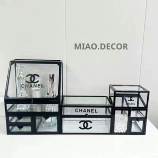 Hộp đa năng đựng đồ đựng son môi nhiều ngăn trong suốt có nắp đậy , hộp đựng mỹ phẩm đa năng