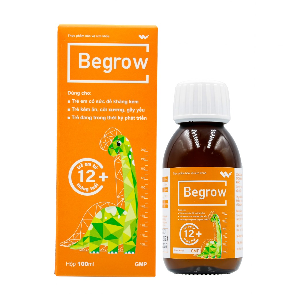 Siro ăn ngon BEGROW giúp trẻ cao lớn mỗi ngày