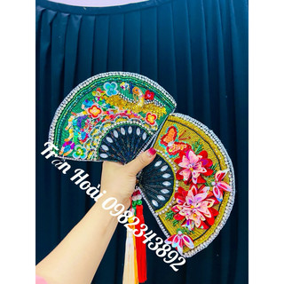 phụ kiện hầu đồng - quạt hầu đồng , quạt hầu cô  ,quạt kết cườm đẹp,
