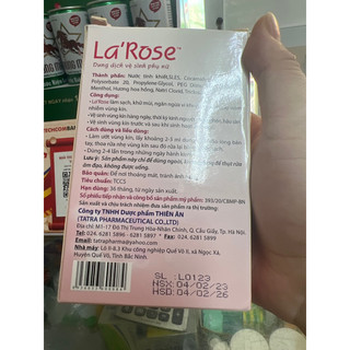 Dung dịch vệ sinh LA'ROSE- TATRA