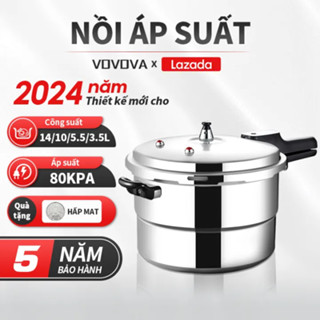 Nồi áp suất 14L 10L 5.5L 3.5L Chất liệu hợp kim áp suất 80Kpa bảo hành 5 năm phù hợp với mọi phương pháp gia nhiệt