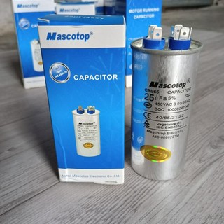 Tụ điều hoà máy lạnh điều hoà 25uf / 30uf / 35uf / 40uf / 45uf / 50uf/ 30uf+1,5uf/35uf+1,5uf 450vac mascotop chính hãng