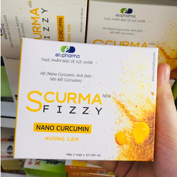 Combo 2 Hộp Viên Sủi Dạ Dày Scurma Fizzy Nano Curcumin Hướng Đích Chính