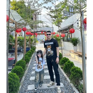 Áo thun gia đình moschino cut tee cho bé , áo phông trẻ em unisex bé trai , gái cho cả gia đình , Kid_genz