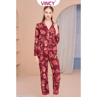 Bộ Đồ Satin Dài Nữ Vincy BSD040S31