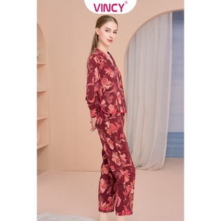 Bộ Đồ Satin Dài Nữ Vincy BSD040S31