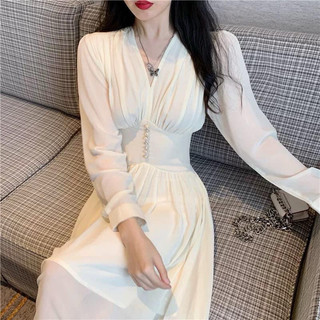 ĐẦM Voan cổ V cúc ngọc QCCC