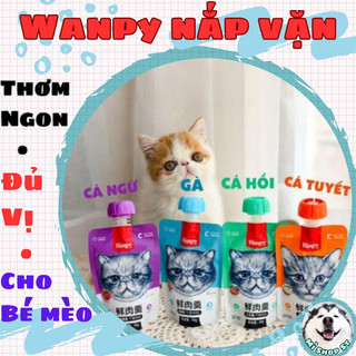 Sốt thưởng Wanpy nắp vặn súp wanpy cho mèo 90g