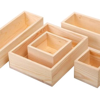 Khay gỗ đựng đồ decor, trang trí, gói quà, hộp quà gỗ thông tự nhiên nhiều kích thước lựa chọn