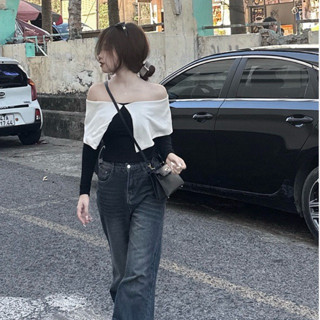  Áo Trễ Vai Vạt Trắng Sanghi.order 