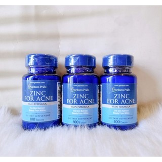 [Hàng Mỹ] Viên Puritan Zinc for Acne 100 viên.