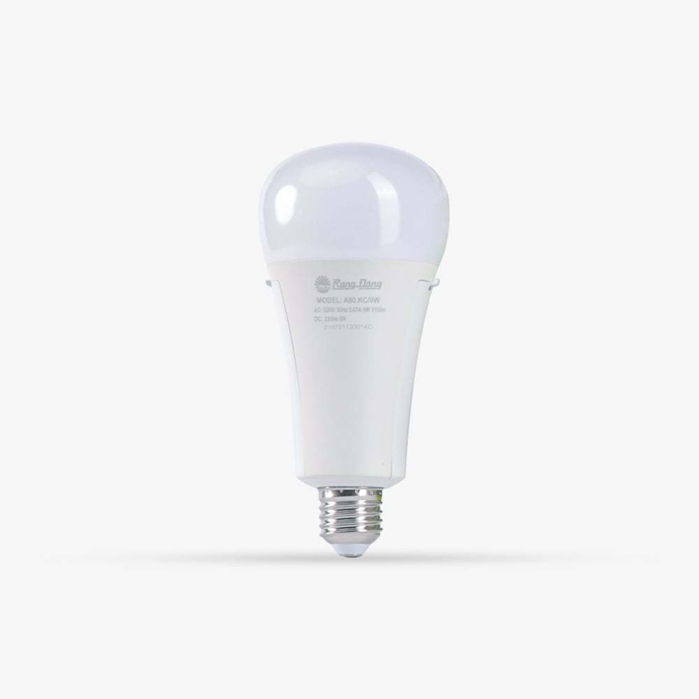 Đèn LED Bulb tích điện 9W Rạng Đông A80.KC/9W
