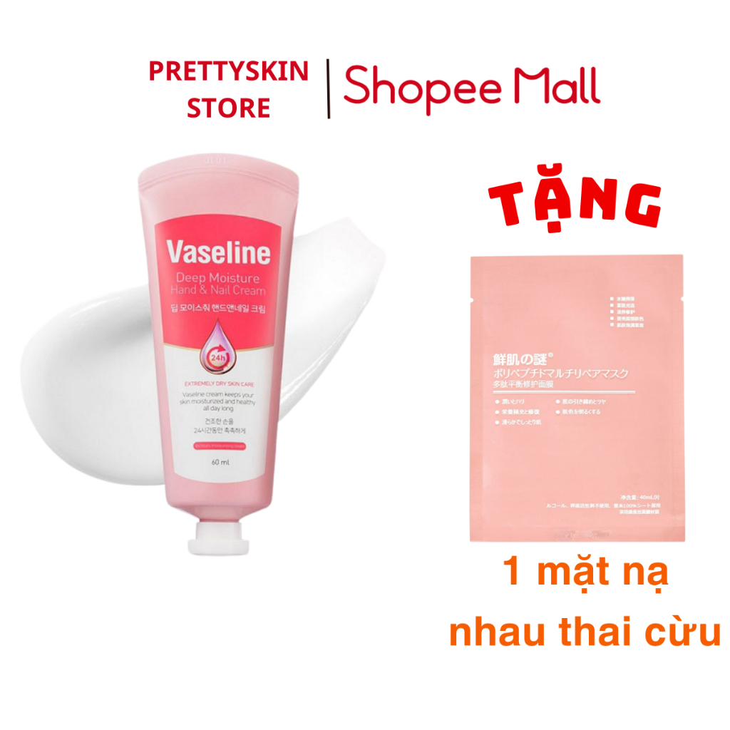 Kem Dưỡng Da Tay Và Móng Vaseline Deep Moisture Bản Hàn Quốc 60ml