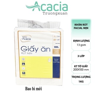 Giấy ăn rút Acacia tem vàng túi 1kg