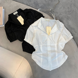 Sơ mi trơn tay bồng basic