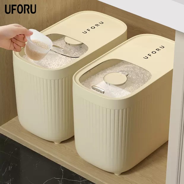 Thùng đựng gạo nhà bếp thông minh chống ẩm mốc uforu nhiều kích cỡ 5kg 10kg 15kg - UF309