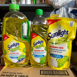 Nước rửa bát sunlight Chanh 1.5kg-750g