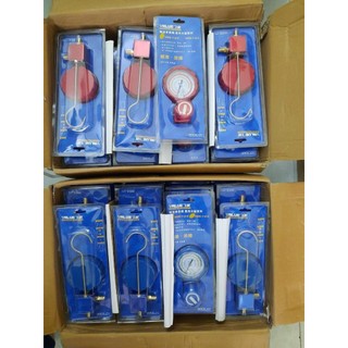 Đồng hồ nạp gas đơn VALUE mặt xanh áp thấp, mặt đỏ áp cao