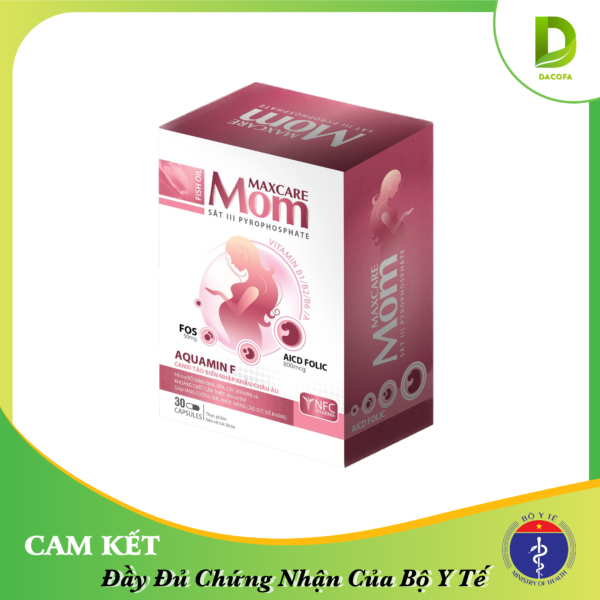 Viên uống bổ Sắt Maxcare mom Viên sắt cho bà bầu hỗ trợ bổ sung và dễ hấp