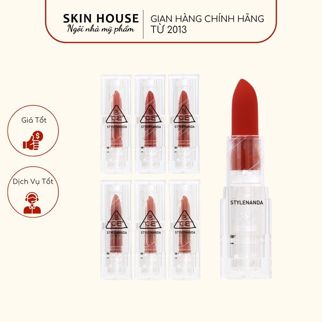 Son Thỏi 3CE Soft Matte Lipstick Clear Layer Edition