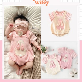 [Thun lạnh] Body chip bodysuit ngắn tay cho bé gái quần áo trẻ em áo liền quần bộ đồ liền thân Wifeybaby M24-1