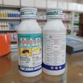 [chính hãng] Thuốc diệt muỗi PERMERINURA 500EC an toàn, hiệu quả, mùi nhẹ (chai 100ml)